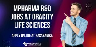MPharma R&D Jobs at Oracity Life Sciences