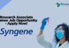 Research Associate Trainee Job Opportunity - Apply Now!