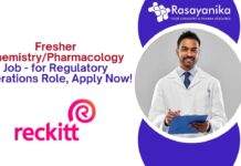 Fresher Chemistry/Pharmacology Job - for Regulatory Operations Role, Apply Now!