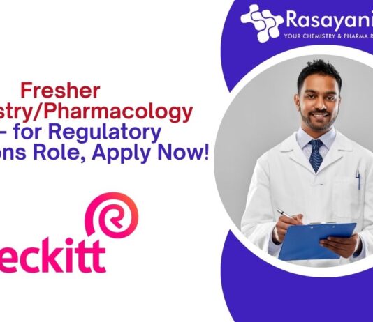 Fresher Chemistry/Pharmacology Job - for Regulatory Operations Role, Apply Now!