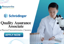 Latest QA Job at Schrödinger, MSc Chemistry/ Pharma Candidates Apply now 
