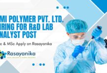 Ami Polymer Pvt Ltd Jobs For R&D Lab Analyst Post