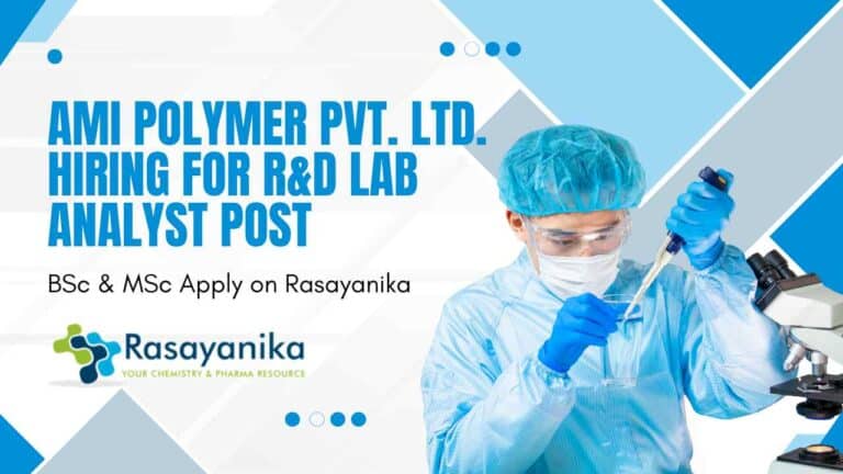 Ami Polymer Pvt Ltd Jobs For R&D Lab Analyst Post - Apply