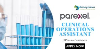 Latest BPharma Jobs at Parexel l Apply Now for Clinical Operations Assistant