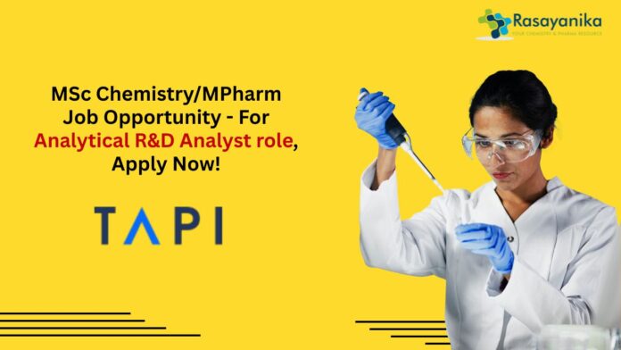 MSc Chemistry/MPharm Job Opportunity - For Analytical R&D Analyst role, Apply Now!