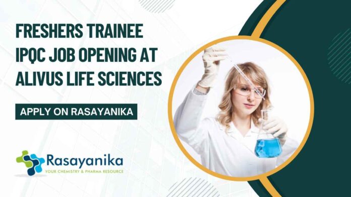Freshers Trainee IPQC Job Opening