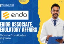 Endo Senior Associate, Regulatory Affairs Job |  MPharma Candidates Apply Now