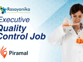 Executive – Quality Control Job at Piramal, Mahad