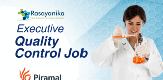 Executive – Quality Control Job at Piramal, Mahad