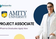 Research Project Associate Job Role at Amity l MPharma Graduates Apply