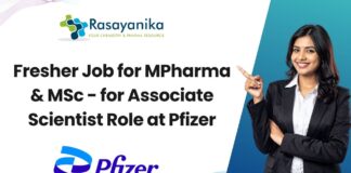 Fresher Job for MPharma & MSc