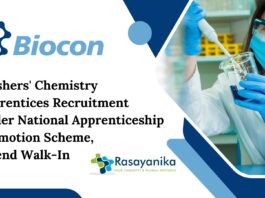 Freshers Chemistry Apprentices Vacancies at Biocon