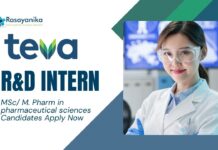 Freshers Pharma Internship at Teva Pharmaceuticals| Apply Now for R&D Job Role 