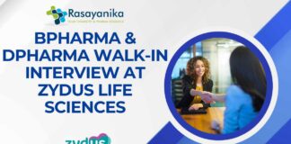 BPharma & DPharma Walk-In Interview at Zydus Life Sciences
