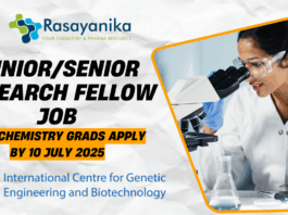 ICGEB JuniorSenior Research Fellow Job MSc Chemistry Grads Apply by 10 July 2025