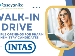 Intas Walk-In Drive Vadodara – 6 July 2025 Apply Now