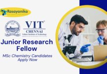 JRF Job at VIT | MSc Chemistry Candidates Apply Now for Nanobiotech Research  