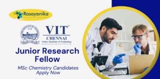 JRF Job at VIT | MSc Chemistry Candidates Apply Now for Nanobiotech Research  