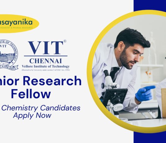 JRF Job at VIT | MSc Chemistry Candidates Apply Now for Nanobiotech Research  
