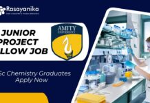 JRF Vacancy at Amity University Noida | MSc Chemistry Graduates Apply Now