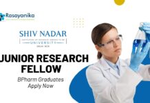 Junior Research Fellow Position at SNU | BPharm Graduates Apply Now