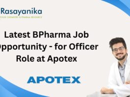 Latest BPharma Job Opportunity