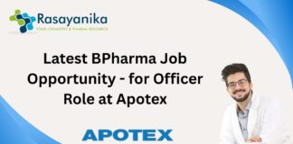 Latest BPharma Job Opportunity