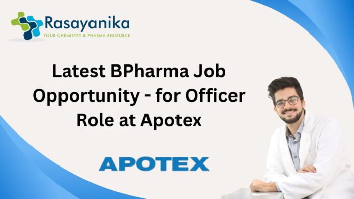 Latest BPharma Job Opportunity
