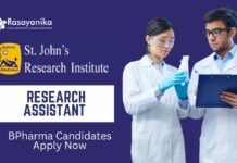 Latest BPharma Jobs at SJRI | Apply Now for Research Assistant Role