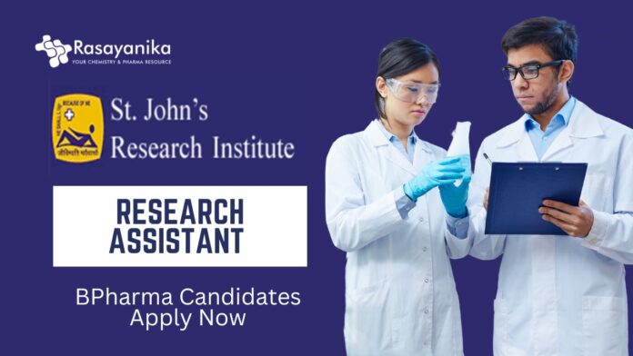 Latest BPharma Jobs at SJRI | Apply Now for Research Assistant Role