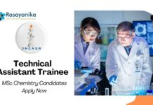  Latest Chemistry Jobs at JNCASR | Apply Now for Technical Assistant Trainee
