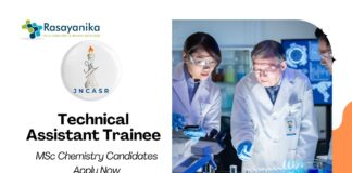  Latest Chemistry Jobs at JNCASR | Apply Now for Technical Assistant Trainee