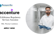  Latest M Pharma Job at Accenture, Apply Now for LifeScience Regulatory Svs Associate Role