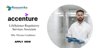  Latest M Pharma Job at Accenture, Apply Now for LifeScience Regulatory Svs Associate Role