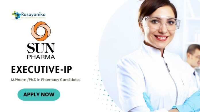 Latest M Pharma Jobs at Sun Pharma | Apply Now for Executive Position