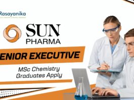 Latest MSc Chemistry Jobs at Sun Pharma | Apply Now for Senior Executive Role 