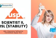 Latest MSc Chemistry/ MPharma Jobs at US Pharmacopeia l Apply now for the Scientist II, RSL (Stability) Role