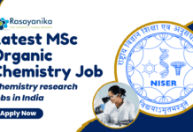 Latest MSc Organic Chemistry Job at NISER - Chemistry Research