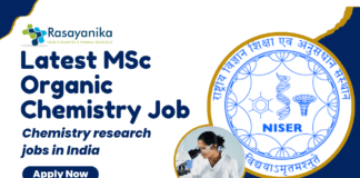 Latest MSc Organic Chemistry Job at NISER - Chemistry Research