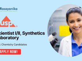 Latest Organic Chemistry Jobs at US Pharmacopeia MSc in Chemistry Apply Now for Scientist III Position