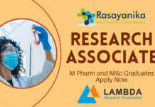 M Pharm and MSc Graduates Join Lambda as a Research Associate in Bioanalytical Operations