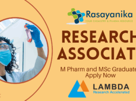 M Pharm and MSc Graduates Join Lambda as a Research Associate in Bioanalytical Operations