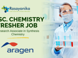 MSc Chemistry Fresher Job at Aragen – Apply Now