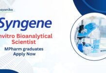 MPharm Jobs At Syngene | Apply Now For The Invitro Bioanalytical Scientist Role