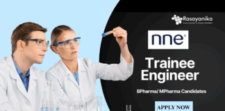 Freshers Jobs at NNE | MPharma Candidates Apply now for Trainee Engineer Position