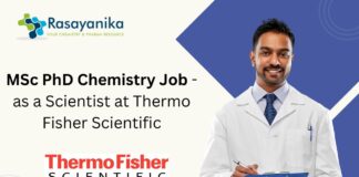 MSc PhD Chemistry Job