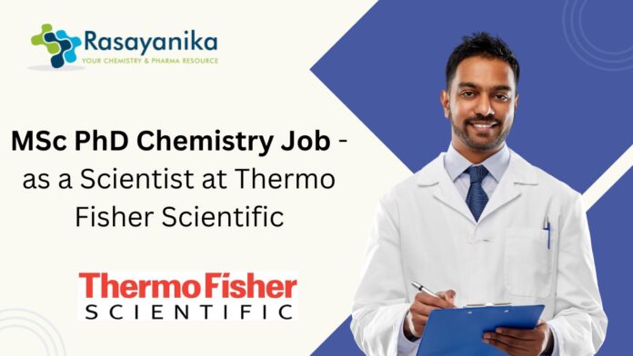 MSc PhD Chemistry Job