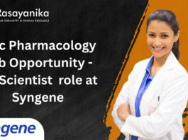 MSc Pharmacology Job Opportunity
