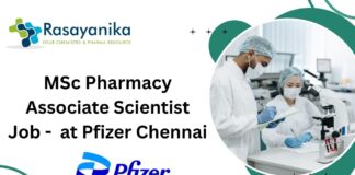 MSc Pharmacy Associate Scientist