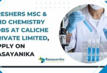Freshers MSc & PhD Chemistry Jobs